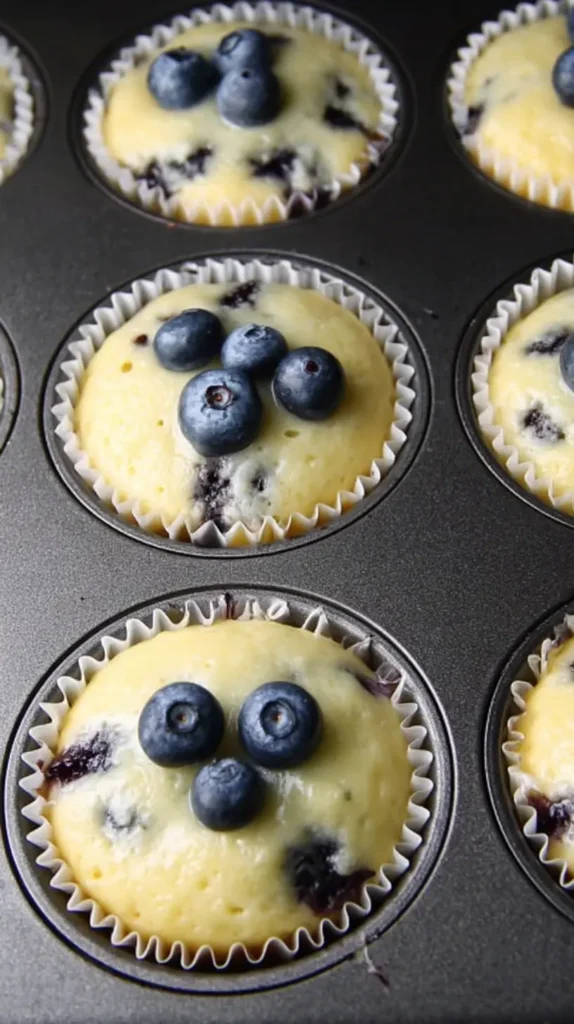 Blueberry muffins using cake mix