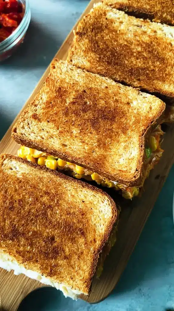 Frying Saucer Recipe: Easy, Golden, Delicious 4 Frying Saucer Recipe batch of toasted sandwiches lined up on a board