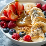 High-Protein Pancake Bowl for Busy Mornings 2 High Protein Pancake Bowl with Banana and Berries