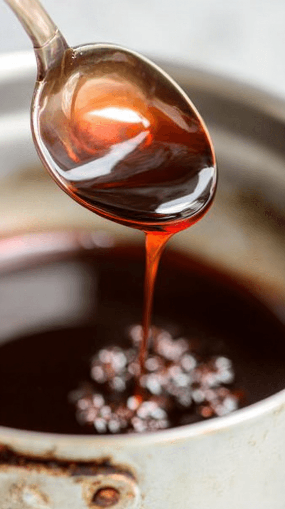 Date Syrup Recipe Simmering in Saucepan
