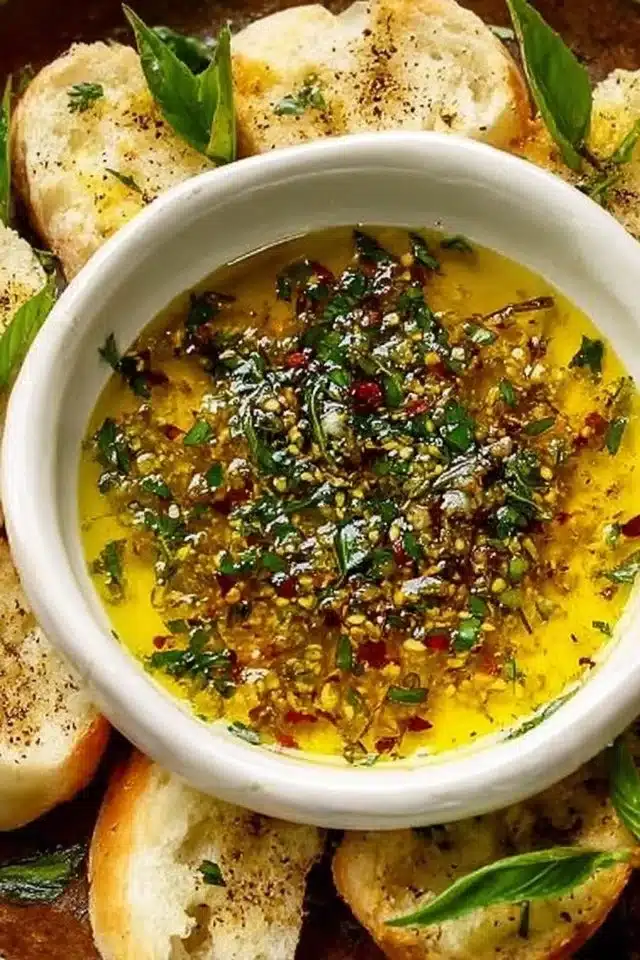 5-Minute Garlic Olive Oil Dip Easy Bread Dip Recipe 2 5-Minute Garlic Olive Oil Dip