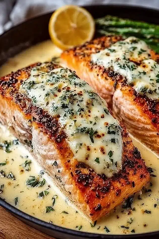Baked Boursin Salmon