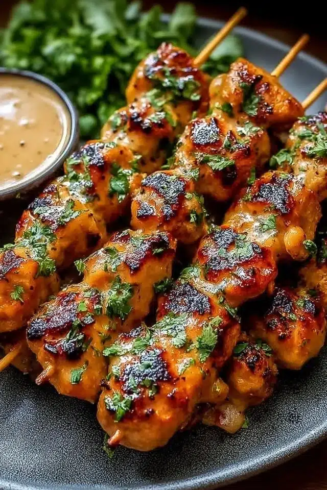 Bang Bang Chicken Skewers