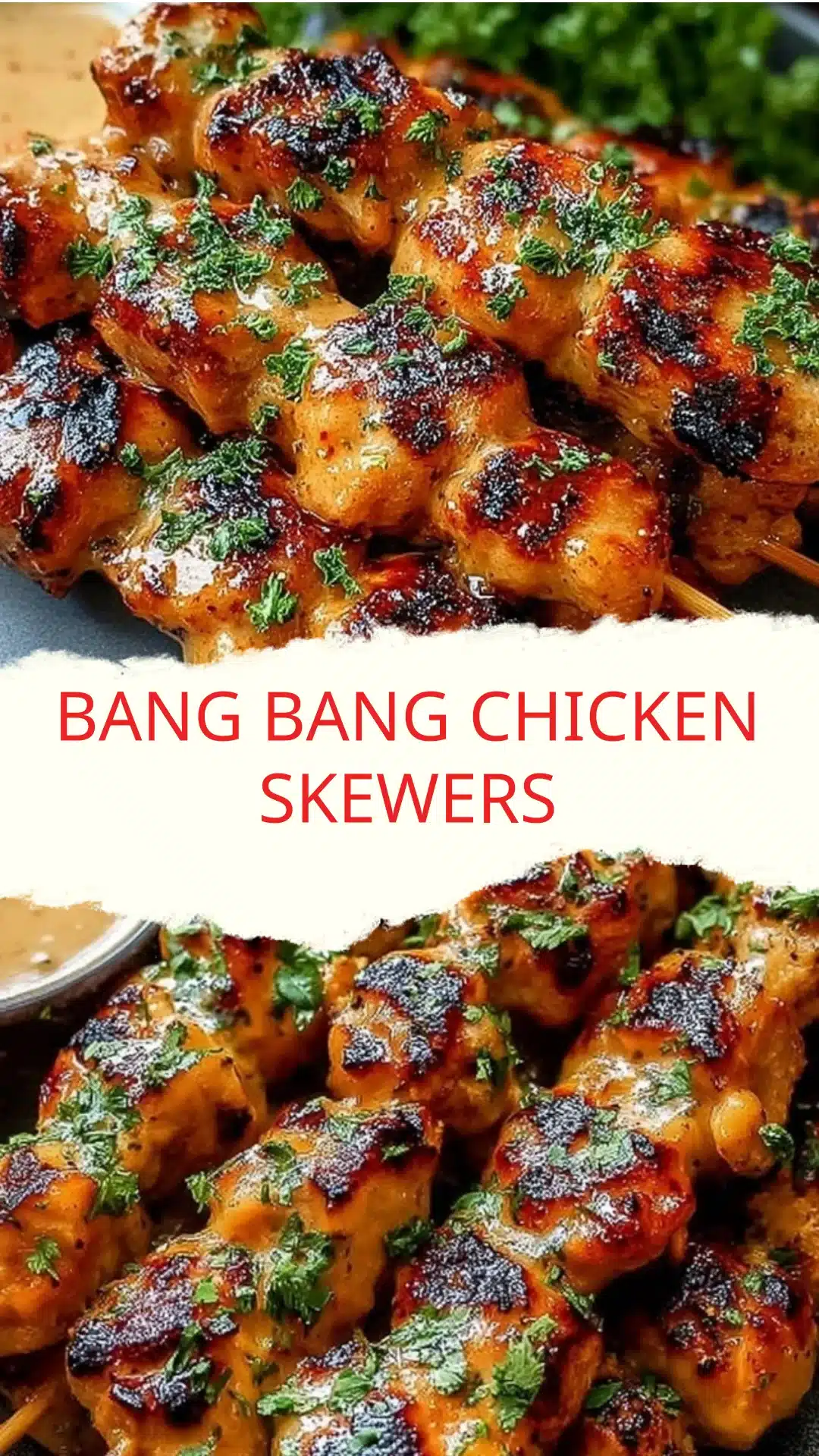 Bang Bang Chicken Skewers