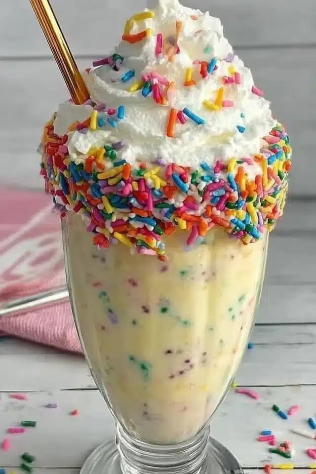 Birthday Cake Protein Milkshake
