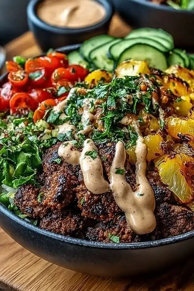 Burger Bowls (Easy, Healthy & Loaded with Flavor!) 2 Burger Bowls