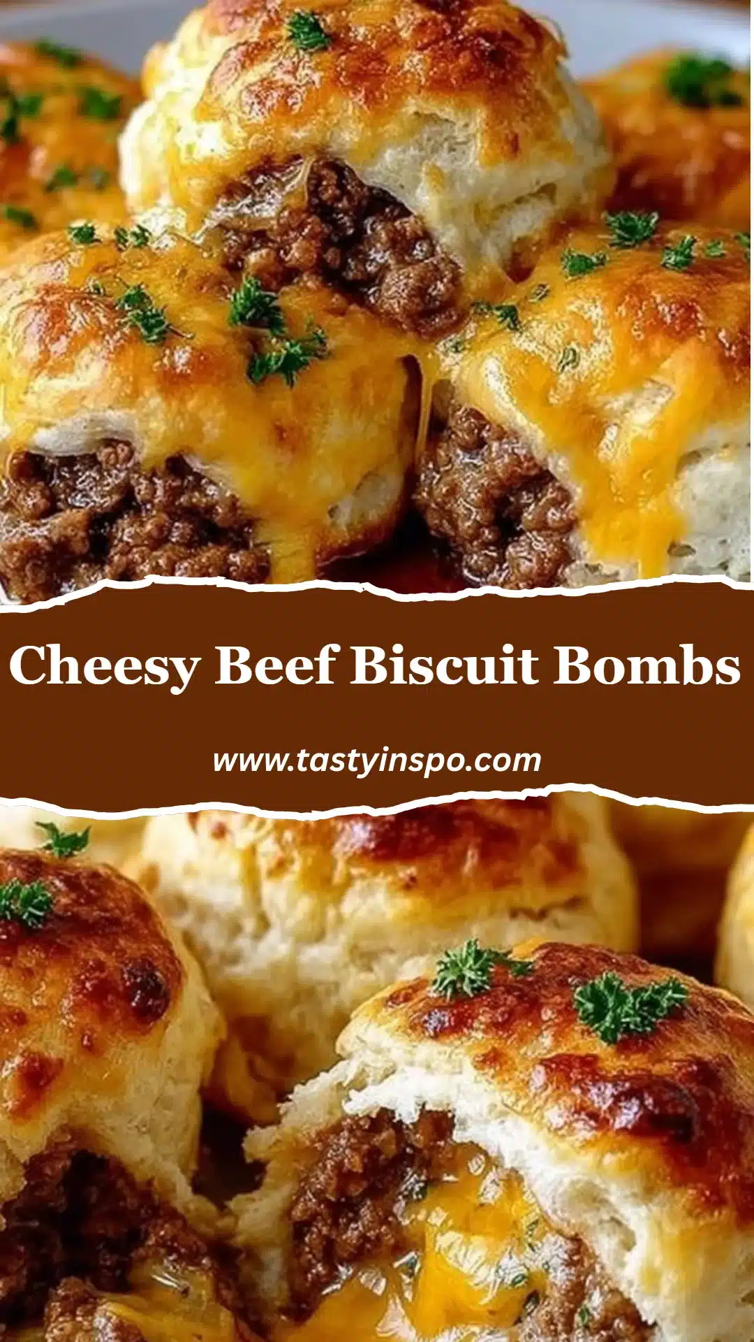Cheesy Beef Biscuit Bombs