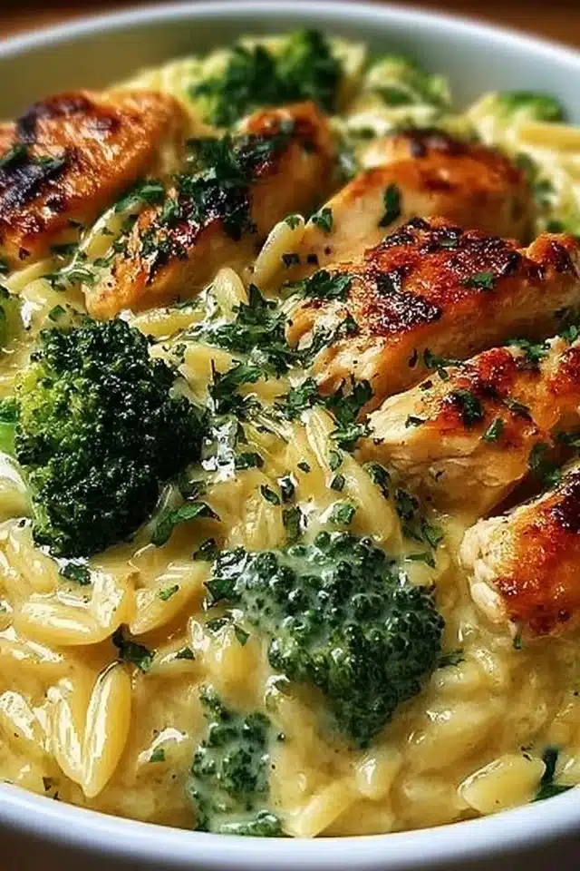 Cheesy Chicken and Broccoli Orzo (Better Than a Casserole) 2 Cheesy Chicken Broccoli Orzo
