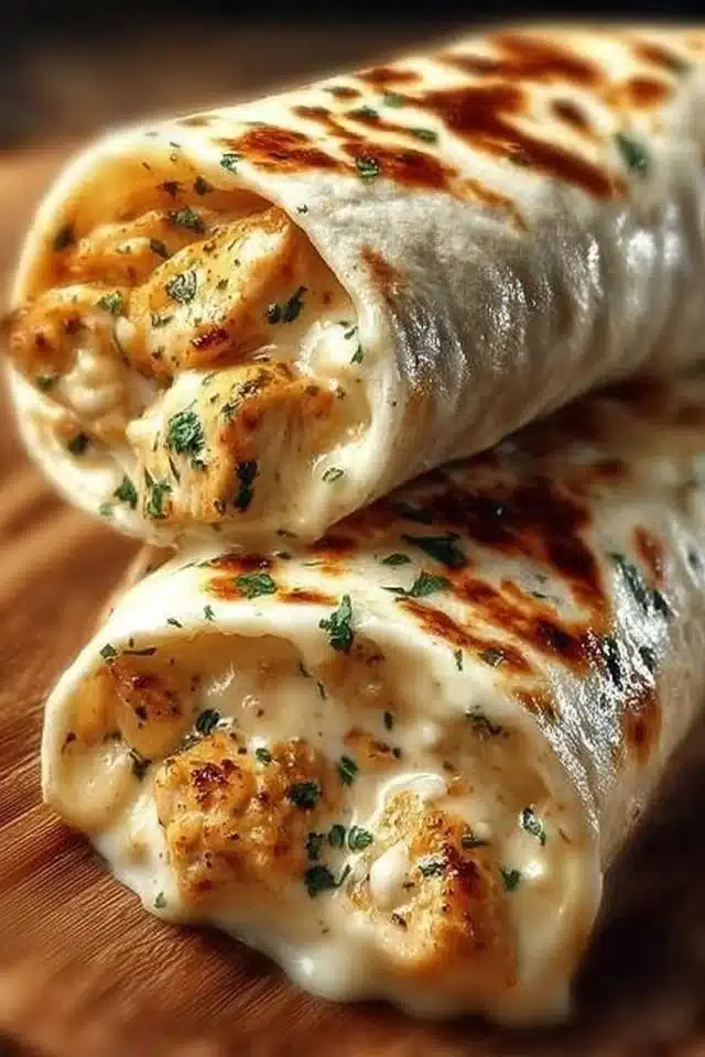 Easy Cheesy Chicken Garlic Wraps Ready in 20 Minutes 2 Cheesy Chicken Garlic Wraps