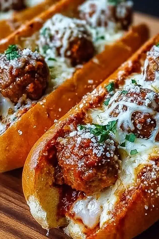 Cheesy Meatball Subs
