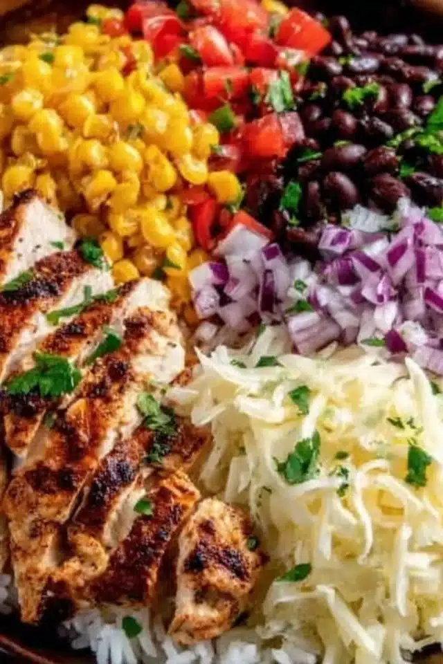 Easy Chicken and Black Bean Burrito Bowls (Better Than Takeout) 2 Chicken and Black Bean Burrito Bowls