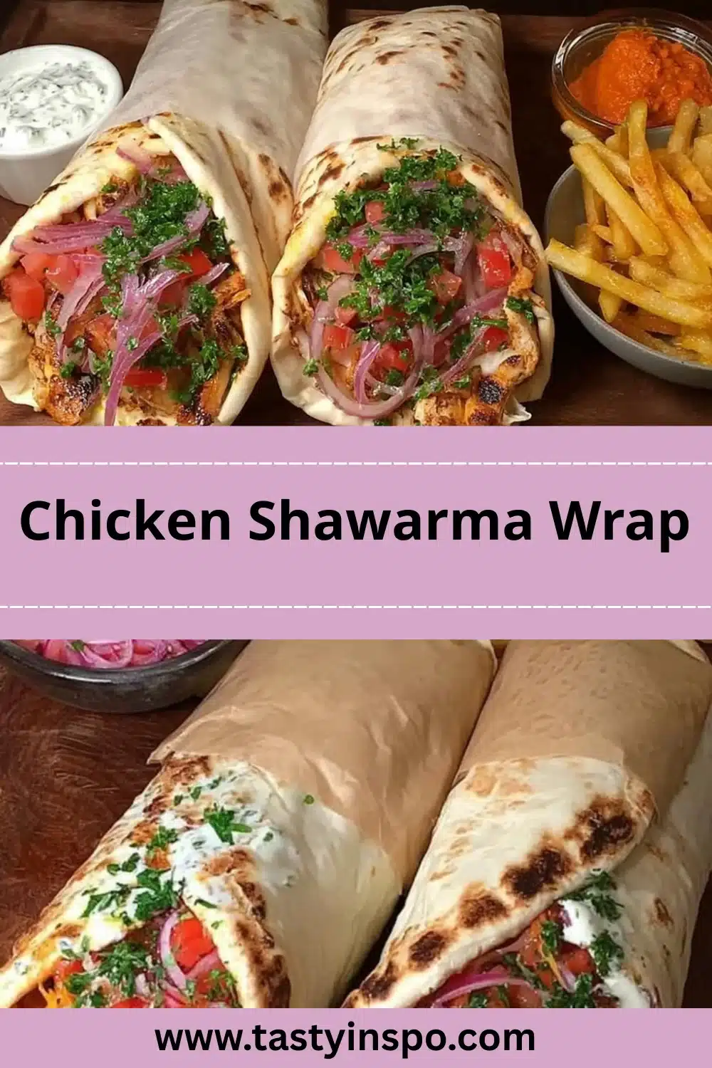 Chicken Shawarma Wrap (Simple Ingredients) 3 Chicken Shawarma Wrap