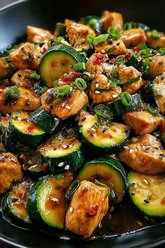 Chicken Zucchini Stir Fry (Easy 20-Min Dinner) 2 Chicken Zucchini Stir Fry