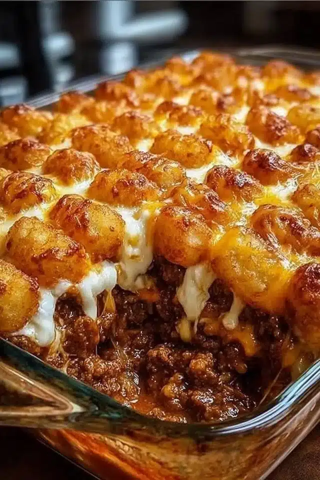 Chili Cheese Tater Tot Casserole: A Family Favorite Dish!