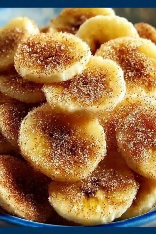 Cinnamon-Sugar Air Fryer Banana Chips