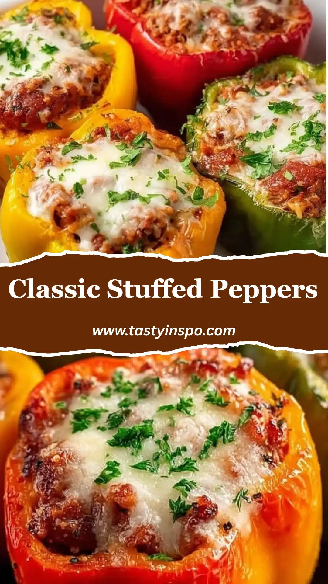 Classic Stuffed Peppers (Easy Family Dinner Recipe) 3 Classic Stuffed Peppers