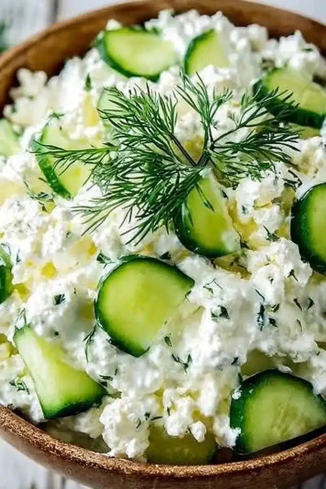Easy Cottage Cheese and Cucumber Salad in 10 Minutes 2 Cottage Cheese and Cucumber Salad