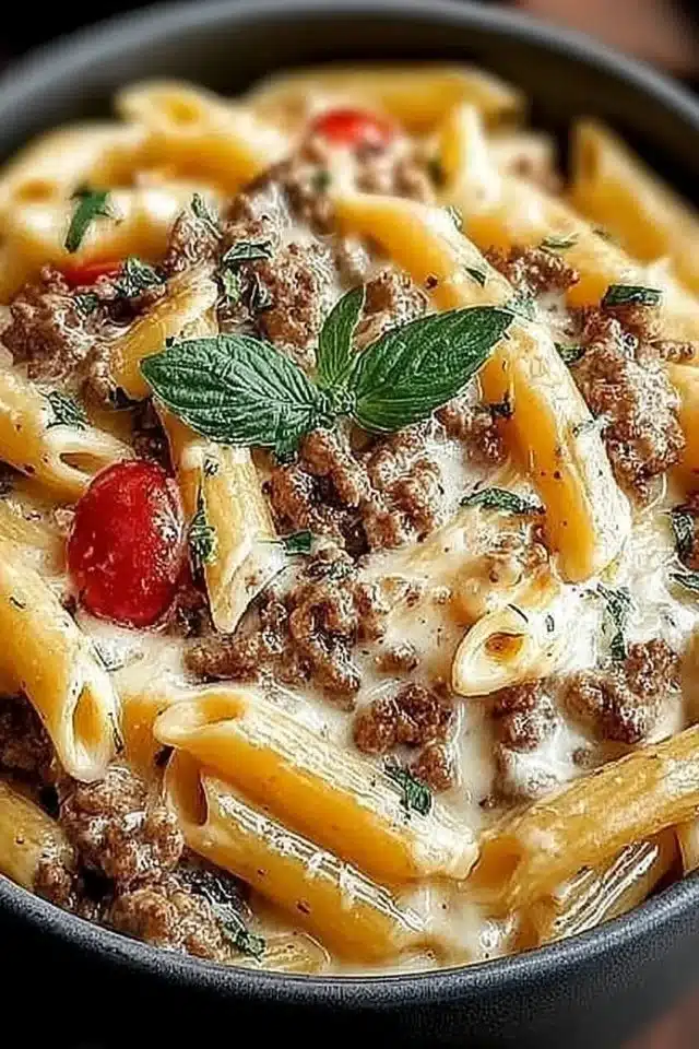 Creamy Rotel Pasta with Ground Beef for Cozy Weeknight Dinners