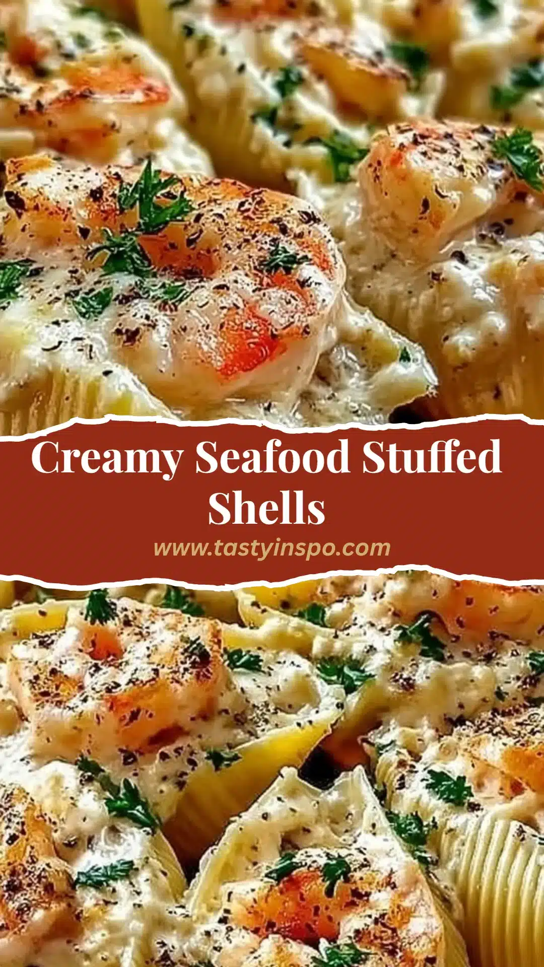 Creamy Seafood Stuffed Shells