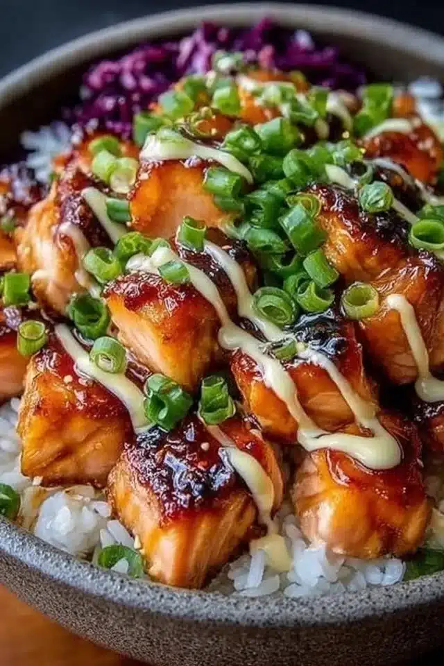 Crispy Salmon and Rice Bowl