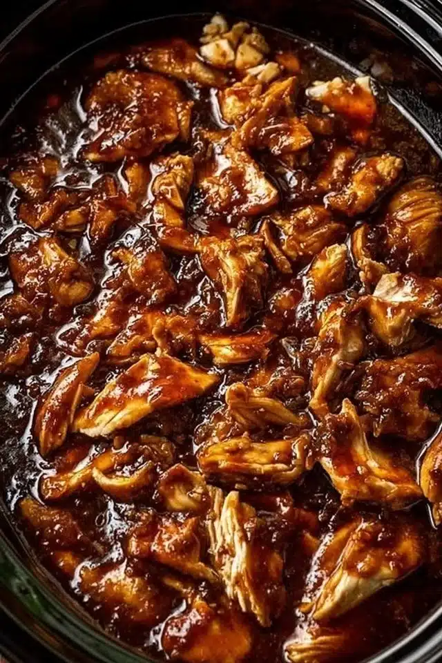 Crockpot Honey Garlic Chicken (Sweet, Sticky & Easy!) 2 Crockpot Honey Garlic Chicken