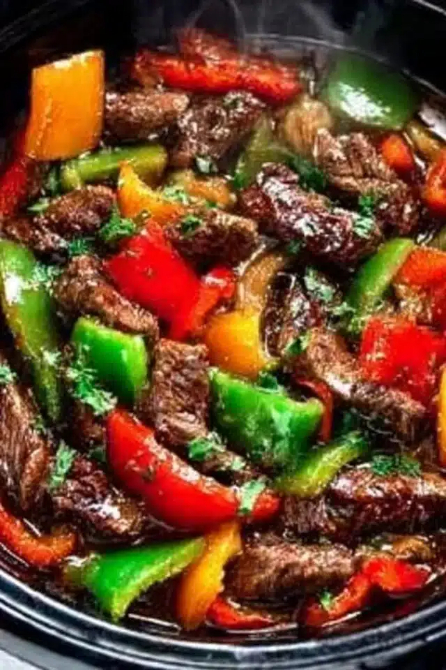CROCKPOT PEPPER STEAK