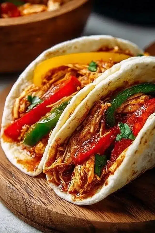 Easy Crockpot Chicken Fajitas