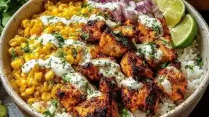 Street Corn Chicken Bowl: Easy, Creamy, and Flavor-Packed Easy Street Corn Chicken Bowl with corn, chicken, and fresh toppings