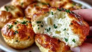 Fluffy Cottage Cheese Egg Muffins (Easy Breakfast) Fluffy cottage cheese egg muffins fresh out of the oven, ready to serve