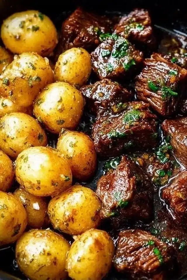 Garlic Butter Steak Bites with Potatoes (Easy One-Pan Dinner) 2 Garlic Butter Beef Bites with Potatoes