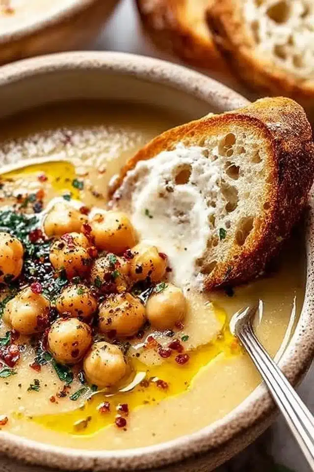 Garlic Chickpea Soup