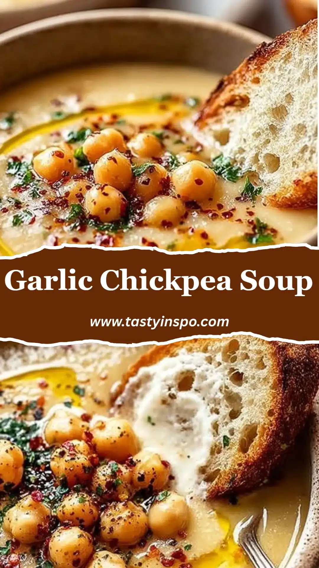 Garlic Chickpea Soup