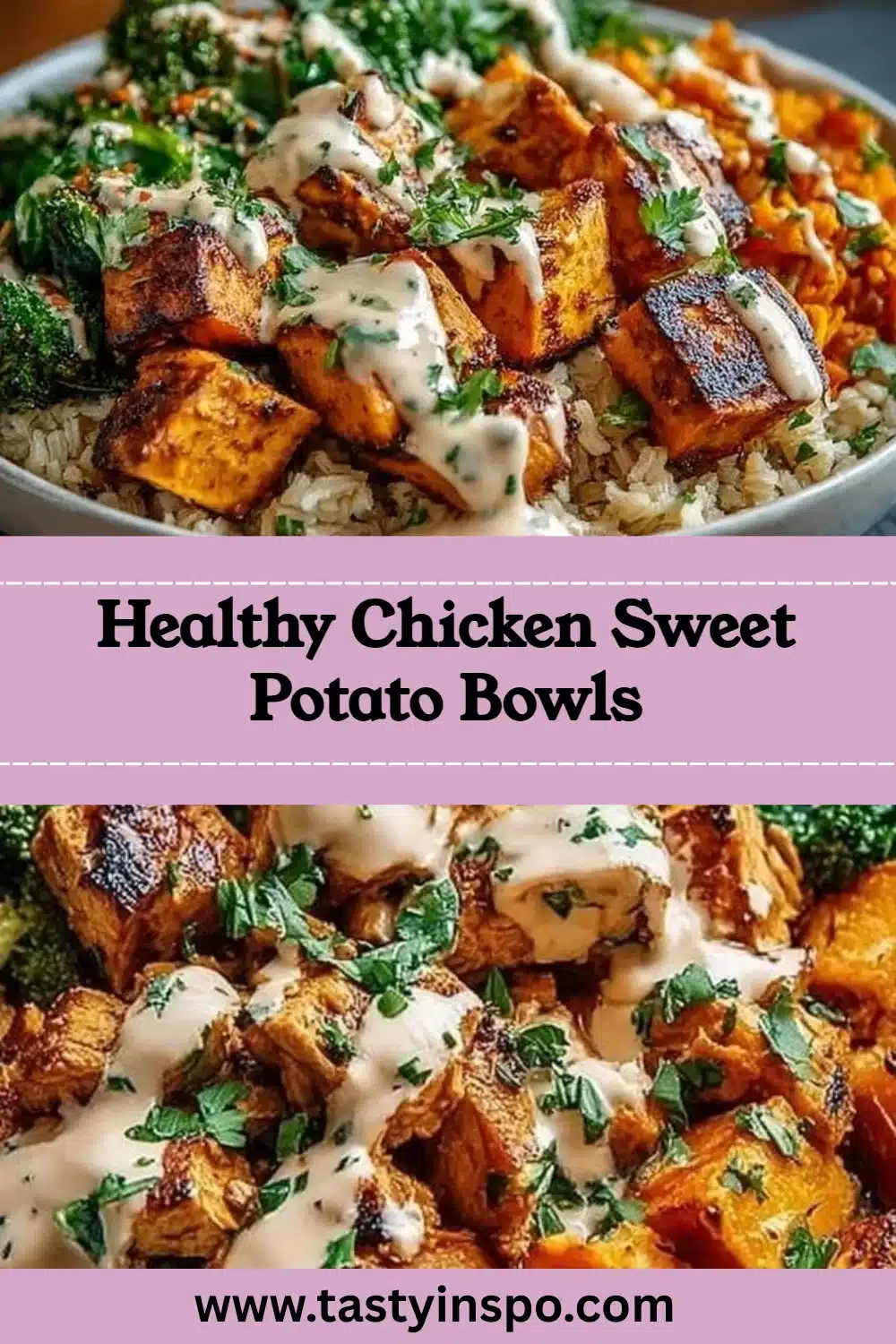 Healthy Chicken Sweet Potato Bowls (Easy Meal Prep Dinner!) 3 Healthy Chicken Sweet Potato Bowls