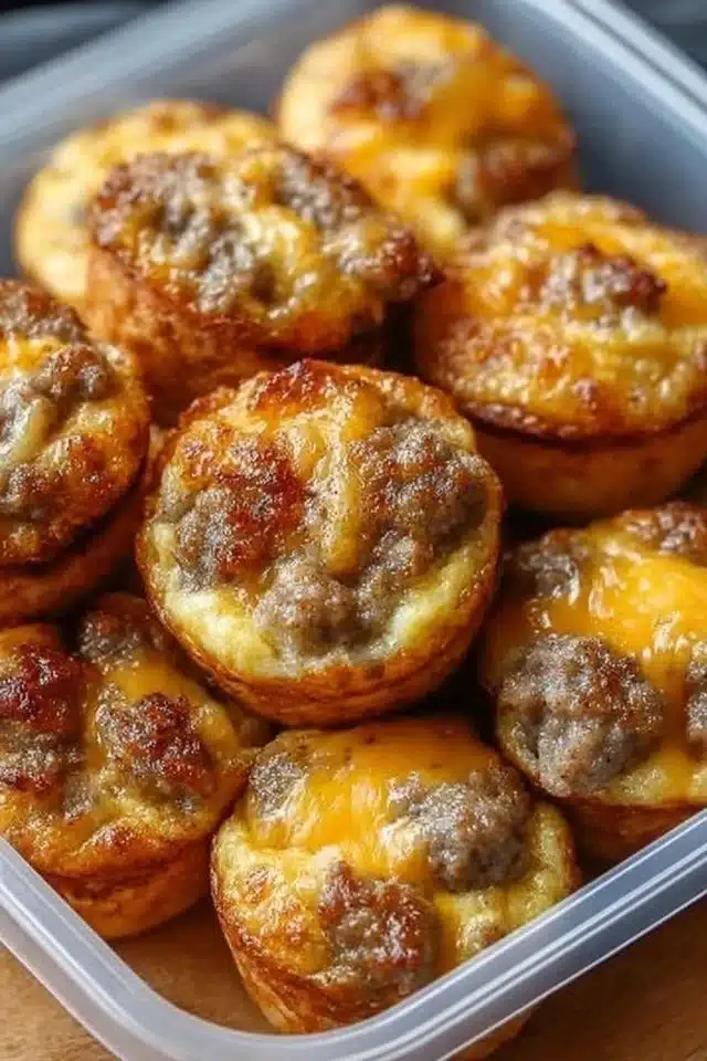 High-Protein Pancake Sausage Mini Muffins