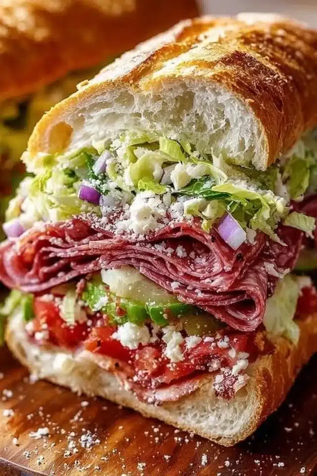 Italian Grinder Salad Sandwich
