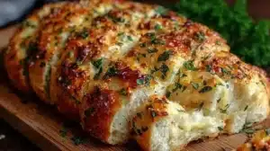Italian Herbs and Cheese Bread Easy Copycat Recipe Freshly baked Italian herbs and cheese bread, golden and aromatic