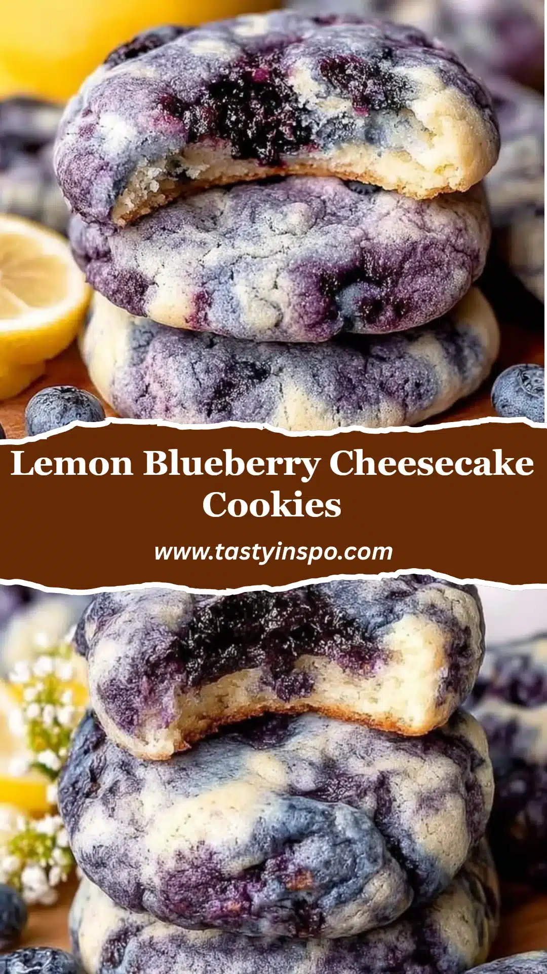 Lemon Blueberry Cheesecake Cookies