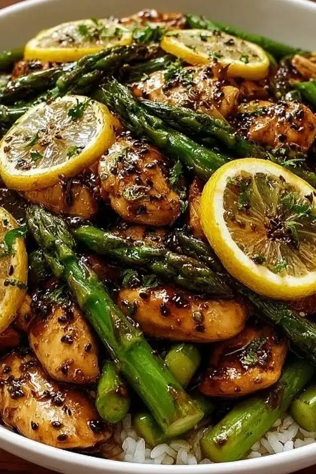 Lemon Chicken Asparagus Stir-Fry (Easy Weeknight Meal) 2 Lemon Chicken Asparagus Stir-Fry