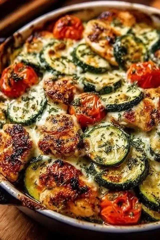 Mediterranean Chicken Zucchini Bake – Healthy, Flavor-Packed Dinner Idea!