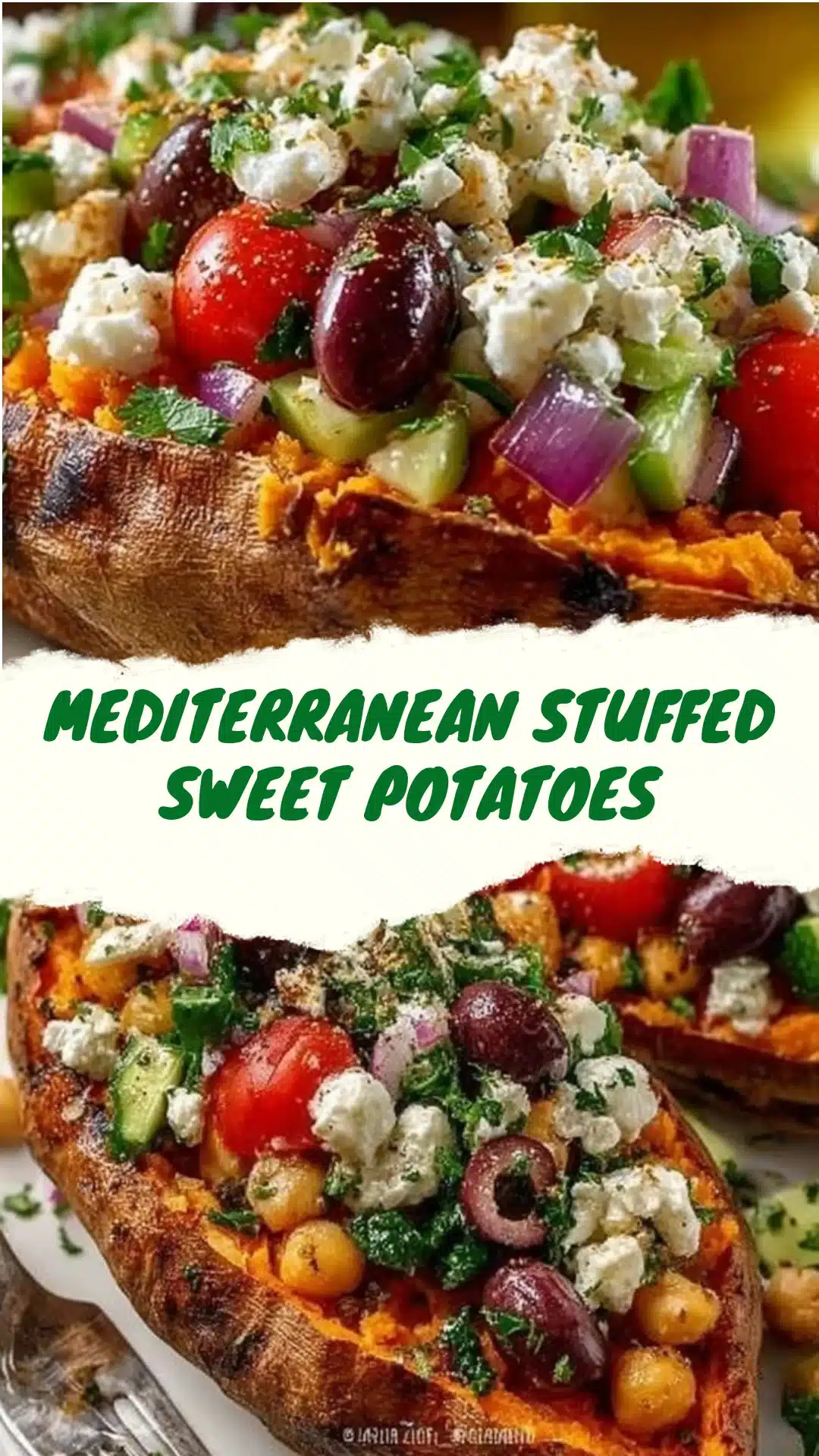 Mediterranean Stuffed Sweet Potatoes
