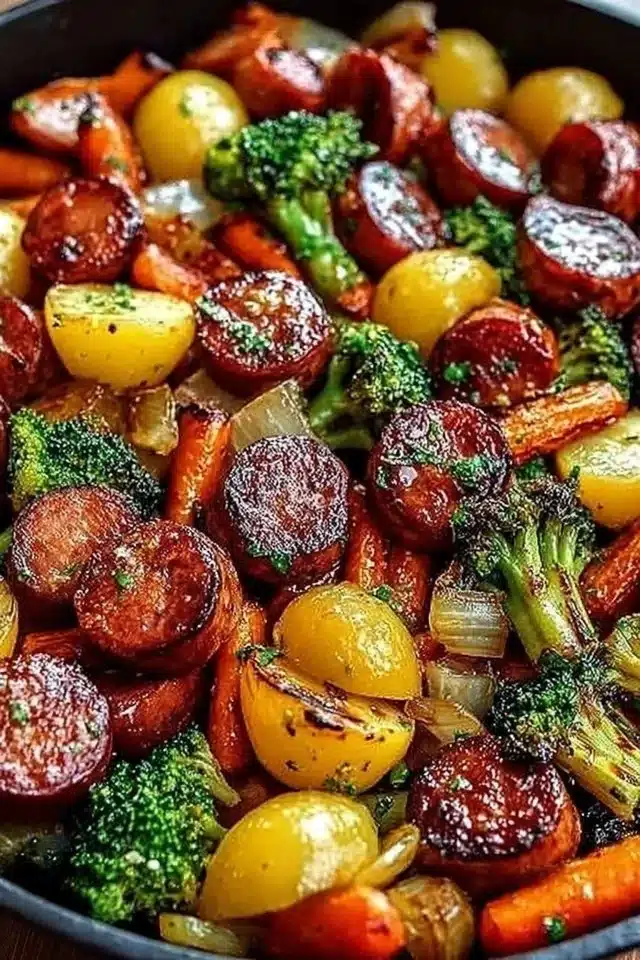 One-Pan Honey Garlic Kielbasa & Veggies (Easy Family Delight) 2 One-Pan Honey Garlic Kielbasa & Veggies: Easy Family Delight