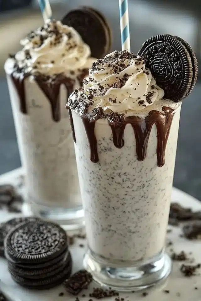 Best Oreo Milkshake (Extra Thick and Creamy) 2 Oreo Milkshake