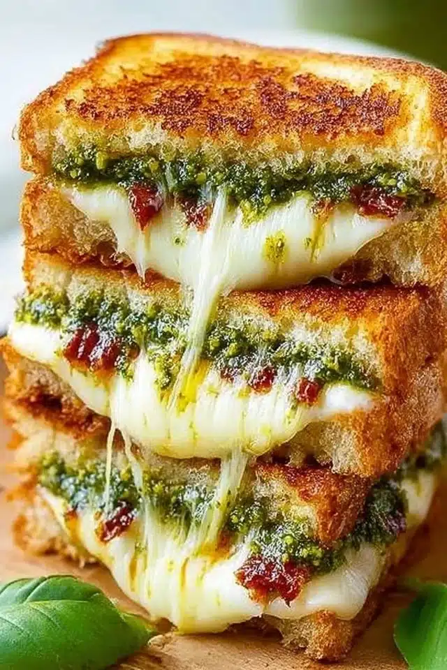 Pesto Grilled Cheese (Crispy, Gooey, and So Easy) 2 Pesto Grilled Cheese