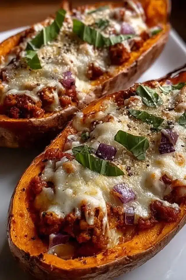Protein Loaded Sweet Potato Boats