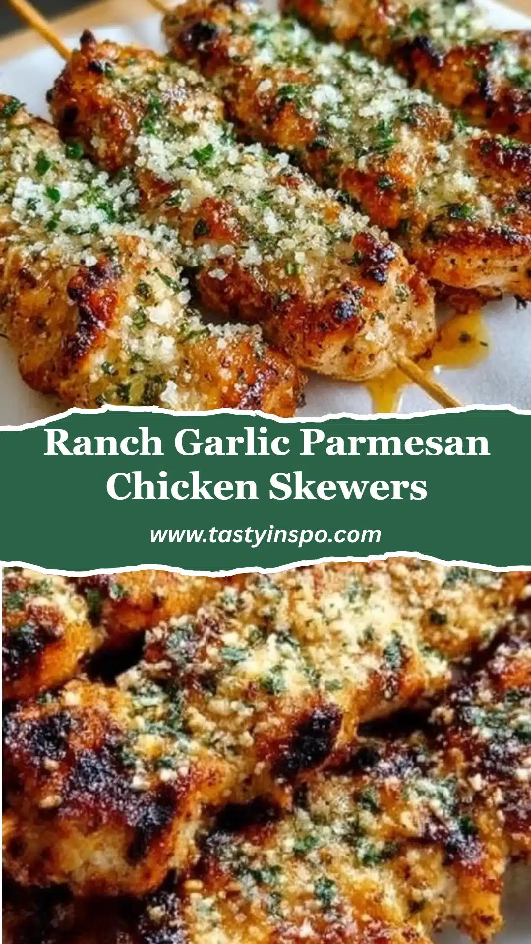 Ranch Garlic Parmesan Chicken Skewers (Easy & Juicy!) 3 Ranch Garlic Parmesan Chicken Skewers