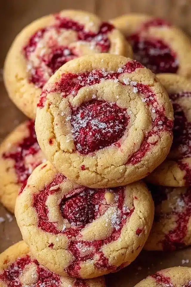 Raspberry Vanilla Cookies