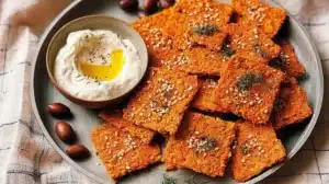 Easy Red Lentil Crackers (Crispy, High-Protein Snack) Healthy red lentil crackers, protein-rich snack, gluten-free and nutritious