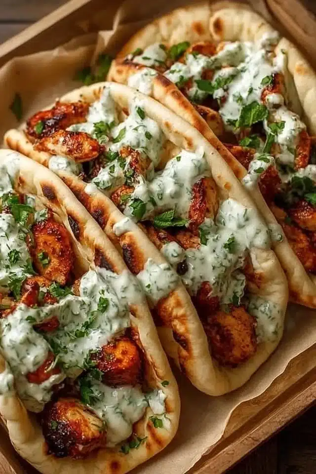 Sheet Pan Chicken Pitas with Herby Ranch Recipe