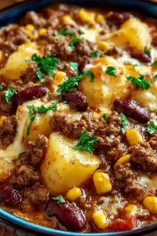 Slow Cooker Cowboy Casserole (Easy, Hearty Comfort Food) 2 Slow Cooker Cowboy Casserole