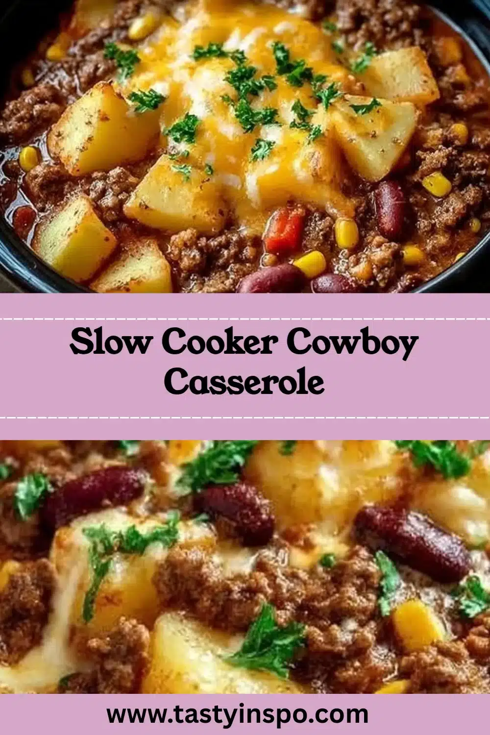 Slow Cooker Cowboy Casserole (Easy, Hearty Comfort Food) 3 Slow Cooker Cowboy Casserole